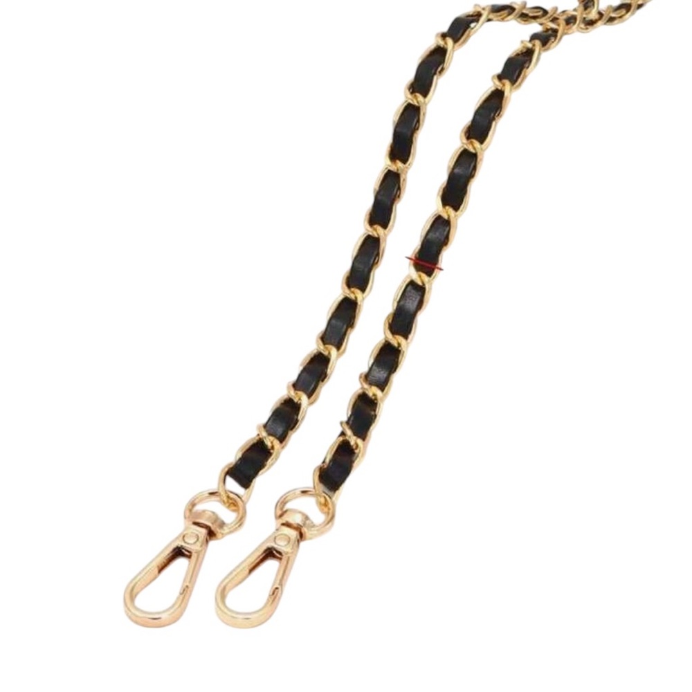 Crossbody 47’ Gold  Tone & Leather Chain - Picture 2 of 2